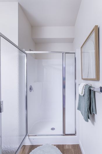 Spacious walk-in & low threshold showers